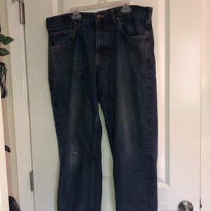 Patagonia dark blue jeans